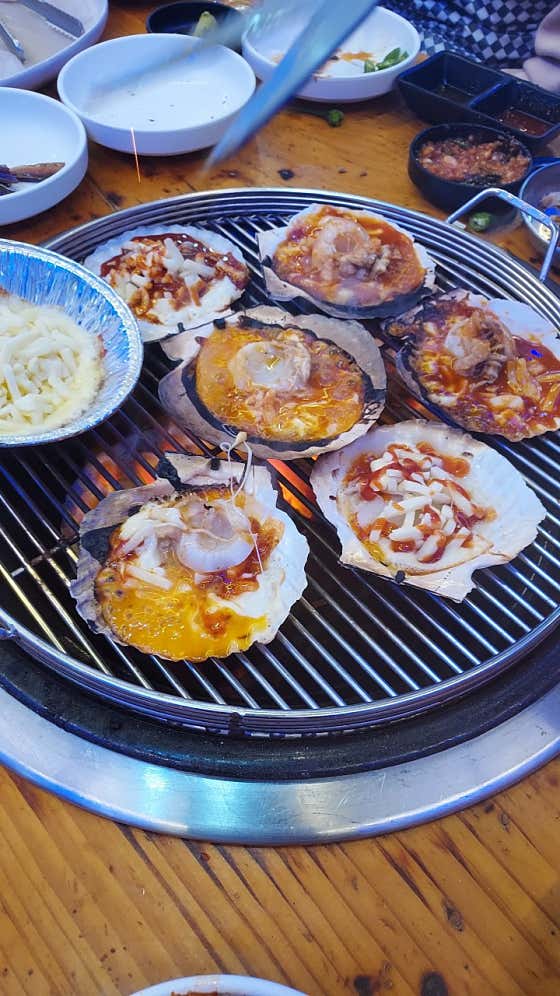 조개구이,조개찜 메뉴 사진(네이버)