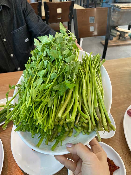 미나리700g 메뉴 사진(네이버)