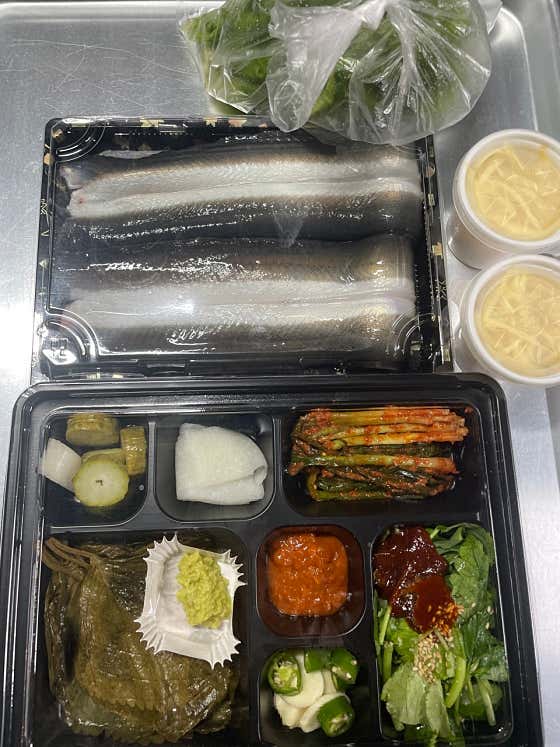 장어포장 생물 메뉴 사진(네이버)