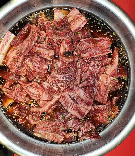 한우 양념갈비(국내산 250g) 메뉴 사진(네이버)