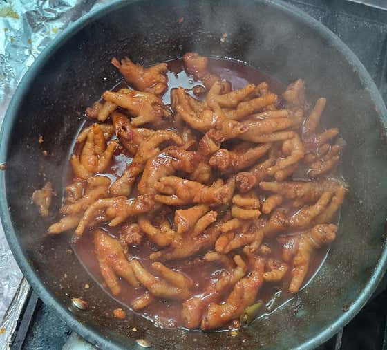 양념뼈닭발 메뉴 사진(네이버)