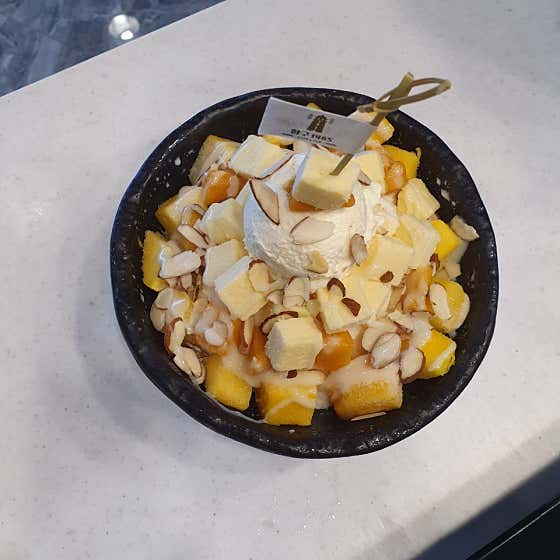 망고치즈빙수 메뉴 사진(네이버)