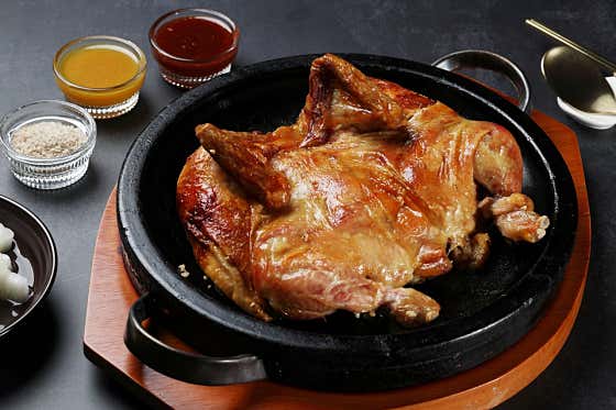 누룽지닭 장작구이 메뉴 사진(네이버)
