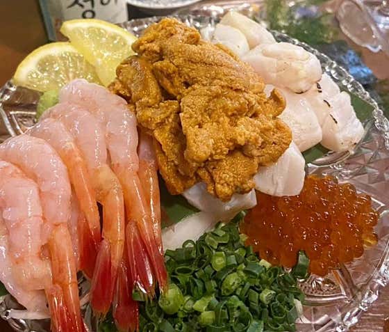 우니삼합 메뉴 사진(네이버)