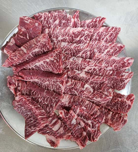 1++ 한우 안창살 메뉴 사진(네이버)