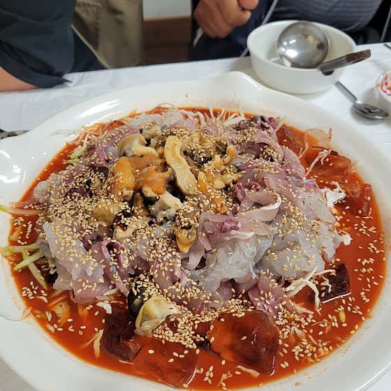모듬물회 메뉴 사진(네이버)