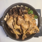 흑마늘 능이백숙 메뉴 사진(네이버)