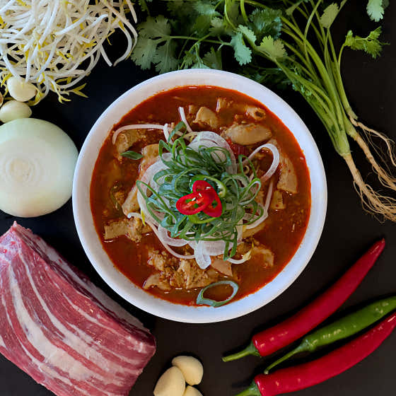 얼큰 곱창 쌀국수 메뉴 사진(네이버)