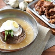 물냉면+숯불고기 메뉴 사진(네이버)
