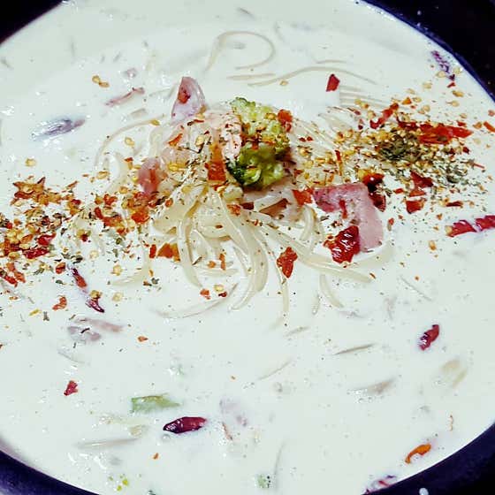 매콤 크림파스타 메뉴 사진(네이버)