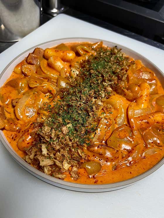 로제 수제비 메뉴 사진(네이버)