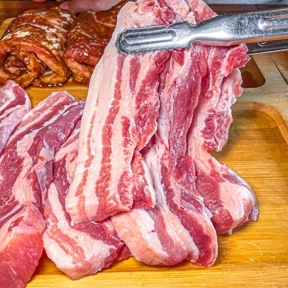 삼겹살 200g 메뉴 사진(네이버)