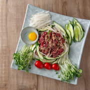 전복육회(한우육회200g)+전복2미 메뉴 사진(네이버)