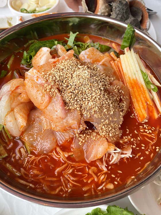 물회 메뉴 사진(네이버)