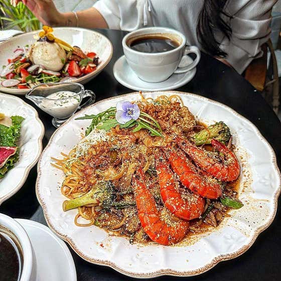 쉬림프오일파스타 메뉴 사진(네이버)