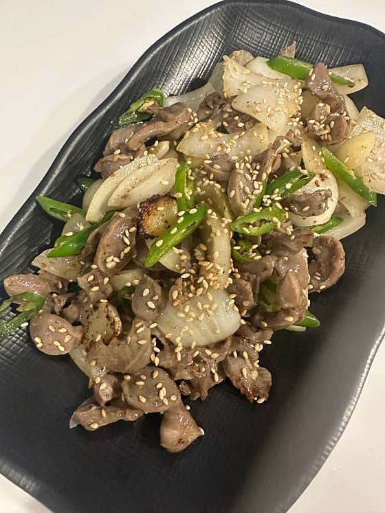 닭똥집볶음 메뉴 사진(네이버)