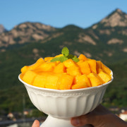 생망고 눈꽃 빙수 메뉴 사진(네이버)