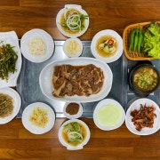 마당 흑돼지 갈비 메뉴 사진(네이버)