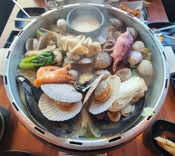 조개전골 소 메뉴 사진(네이버)