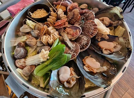 조개전골 대 메뉴 사진(네이버)
