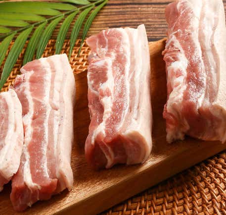 국내산 한돈 삼겹살 1인분 150g 메뉴 사진(네이버)