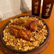 흑마늘 찹쌀통닭 메뉴 사진(네이버)
