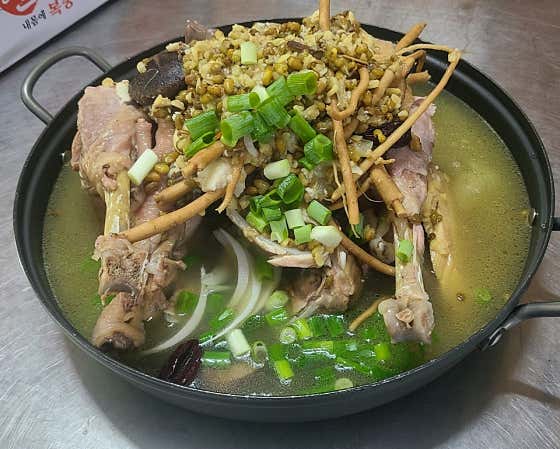 녹두백숙 메뉴 사진(네이버)