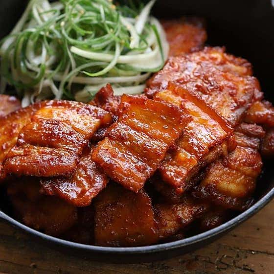 고추장삼겹살 화로구이 메뉴 사진(네이버)