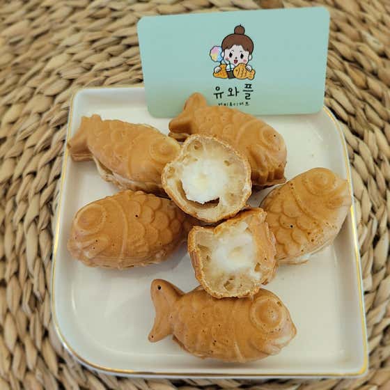 수제 미니 치즈떡 붕어빵 메뉴 사진(네이버)