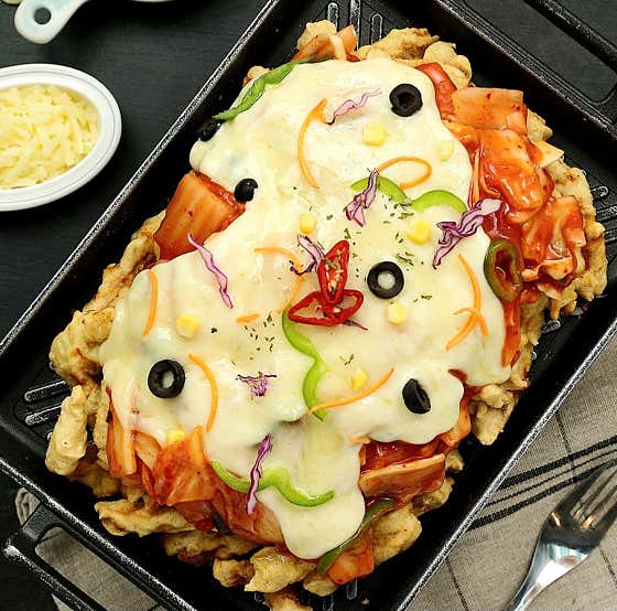 김치피자탕수육 메뉴 사진(네이버)