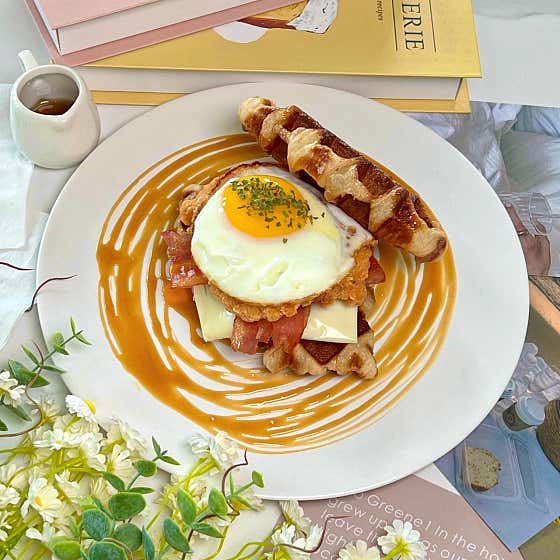 치킨 크로플 메뉴 사진(네이버)