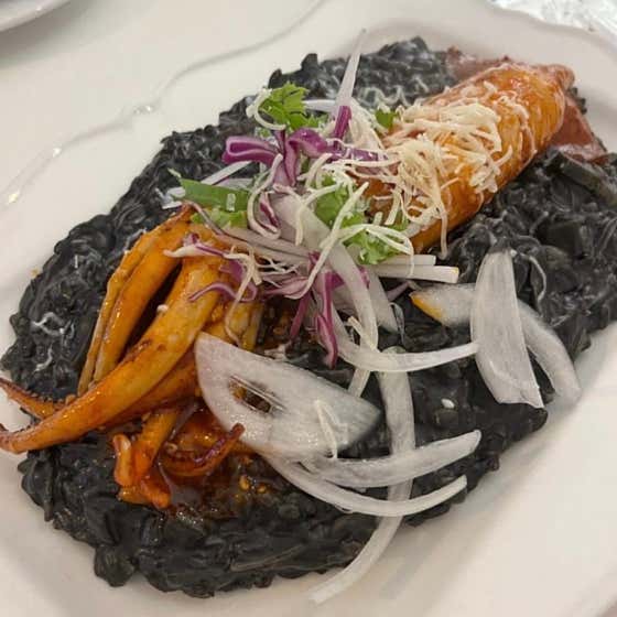 오징어먹물리소토 메뉴 사진(네이버)