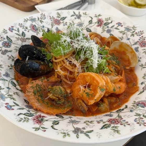 통영 해산물 토마토 파스타 메뉴 사진(네이버)