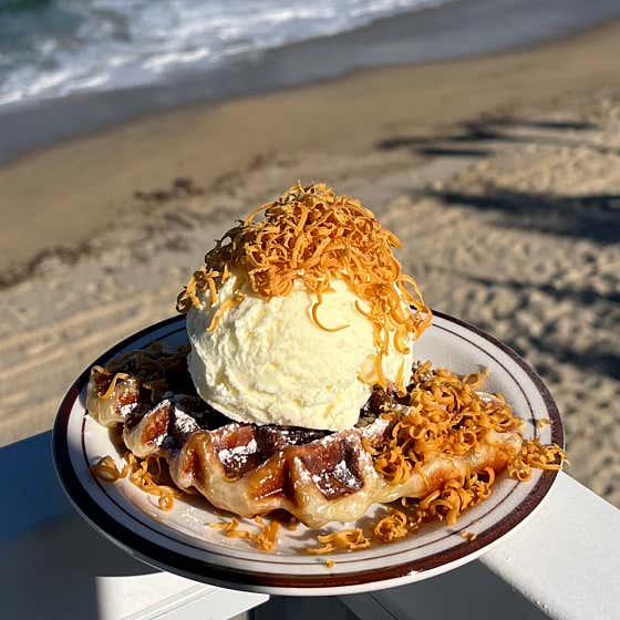 브라운치즈 크로플 메뉴 사진(네이버)
