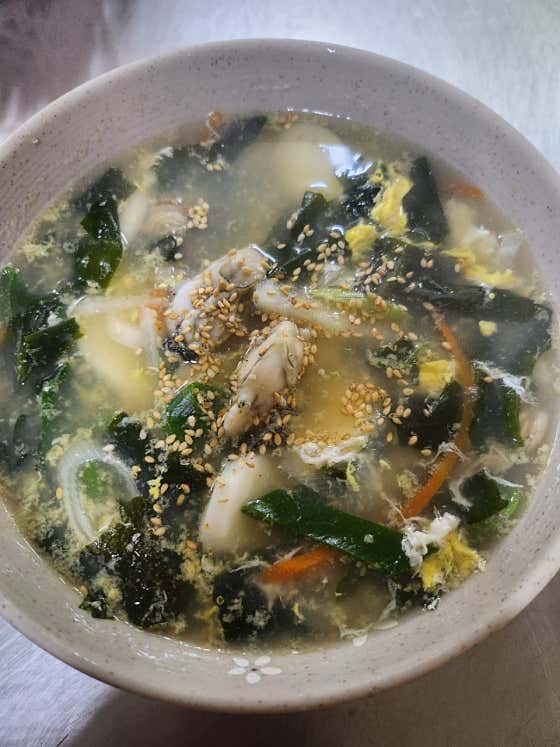 굴떡국 메뉴 사진(네이버)