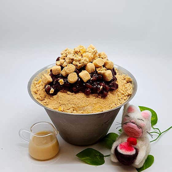 인절미 팥빙수 메뉴 사진(네이버)
