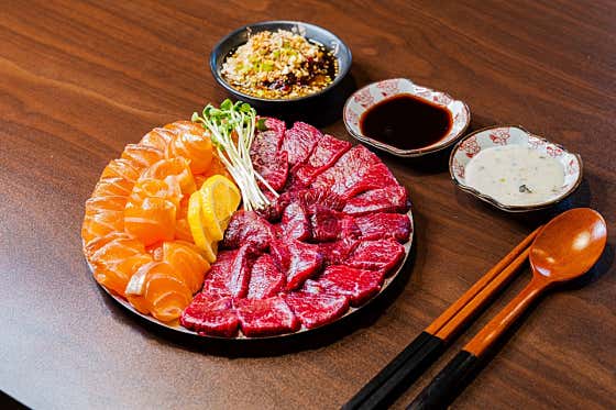 생고기 반반메뉴 메뉴 사진(네이버)