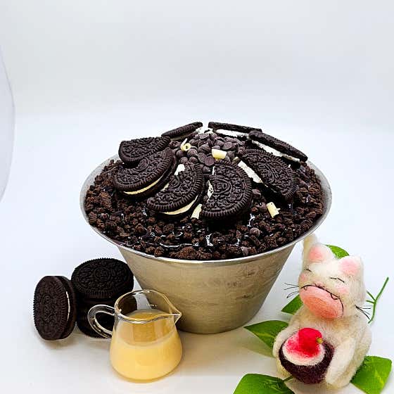 오레오 초코빙수 메뉴 사진(네이버)