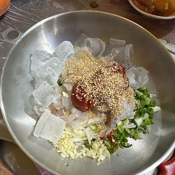 물회 메뉴 사진(네이버)