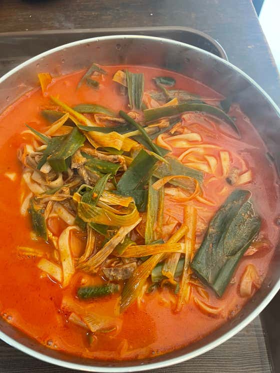 육개장 칼국수 메뉴 사진(네이버)