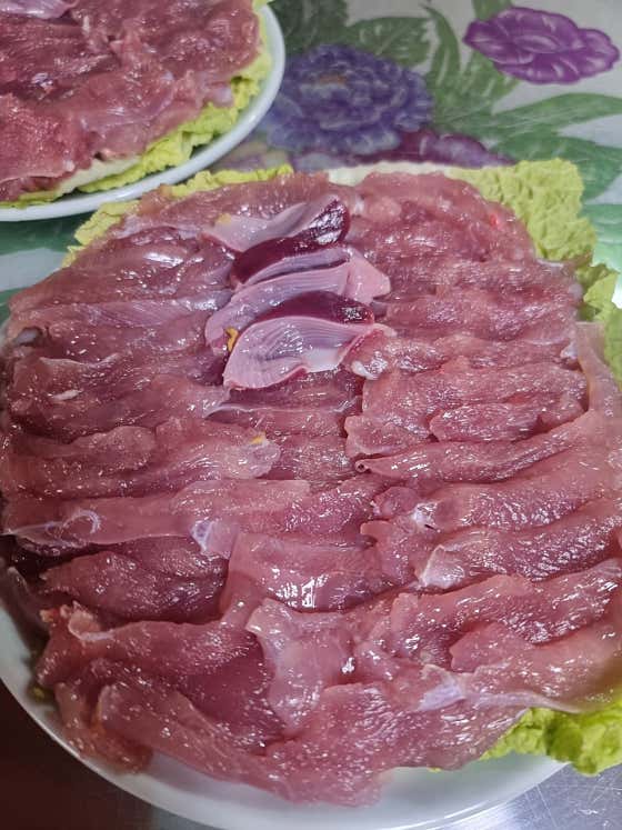 꿩 샤브샤브 메뉴 사진(네이버)