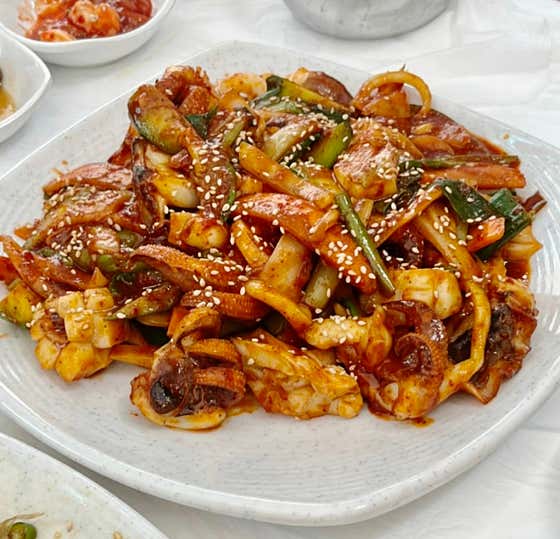 갑오징어볶음(2인/3인/4인) 메뉴 사진(네이버)