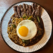 부채살 짜파게티 메뉴 사진(네이버)