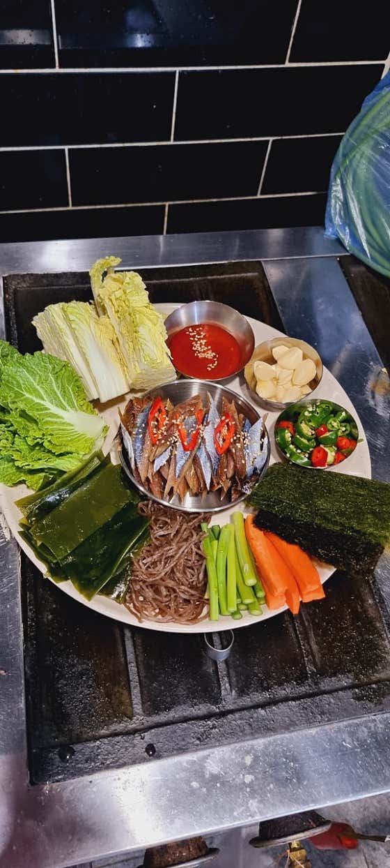 과메기 야채세트 메뉴 사진(네이버)