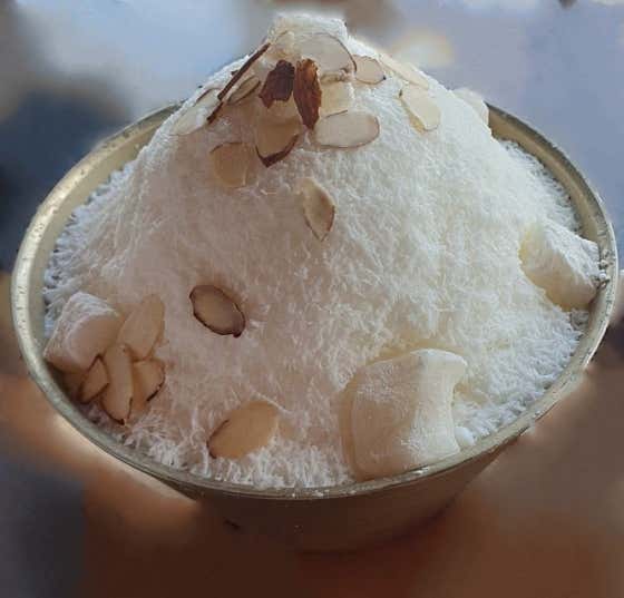 눈꽃빙수 우유 메뉴 사진(네이버)