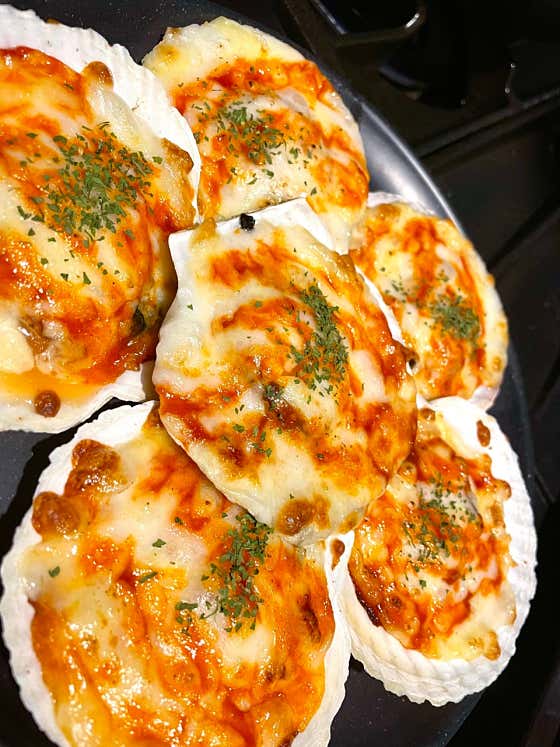 가리비 치즈 구이 메뉴 사진(네이버)
