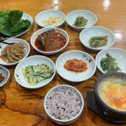 순두부 쌈 정식 메뉴 사진(네이버)