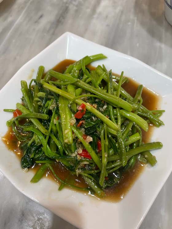공심채볶음 메뉴 사진(네이버)