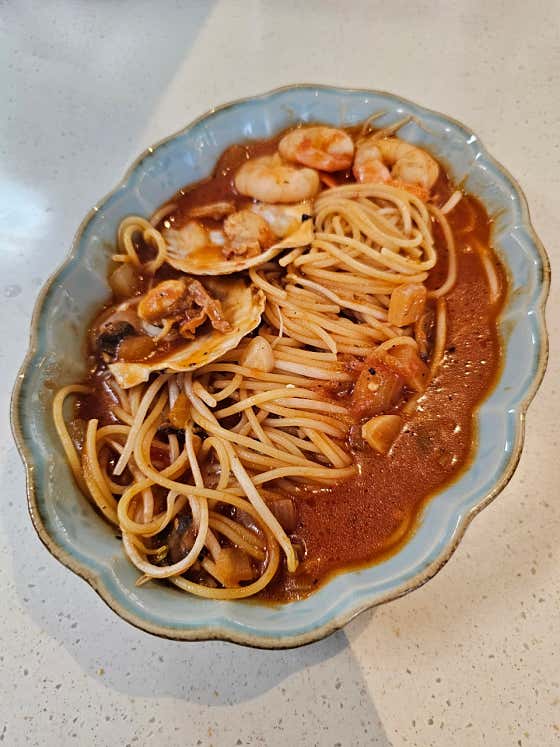 상하이 파스타 메뉴 사진(네이버)