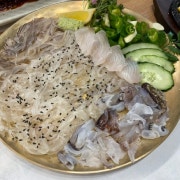 산오징어회 메뉴 사진(네이버)